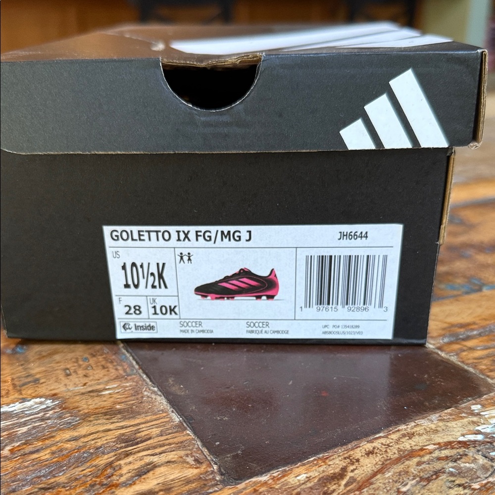 Adidas Kids Golettos - Black and Pink Sneakers